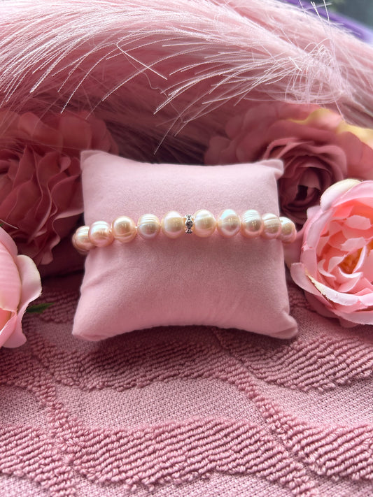 8-9mm lavender freshwater potato pearl bracelet