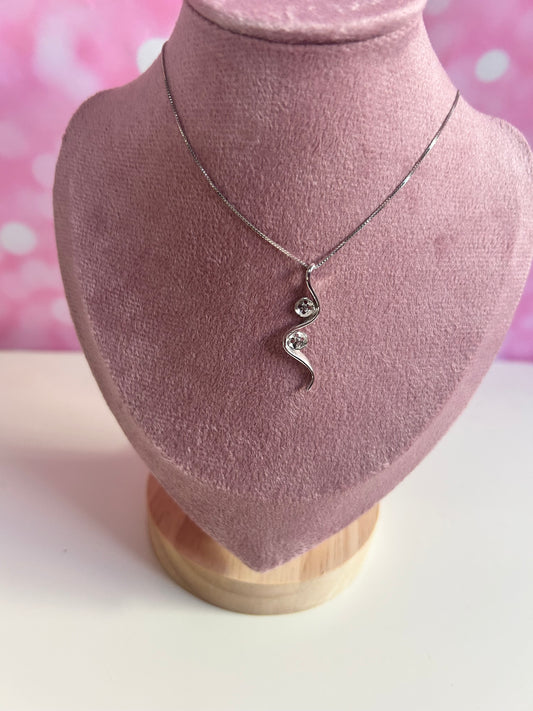 Sterling silver double pearl mount