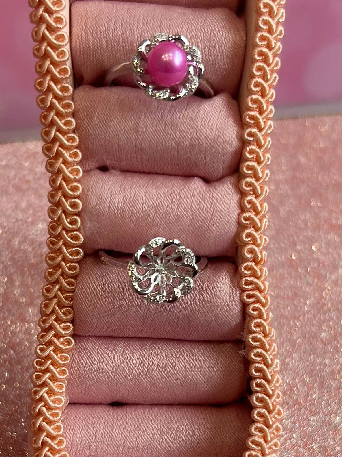 Sterling silver cubic zirconia flower ring