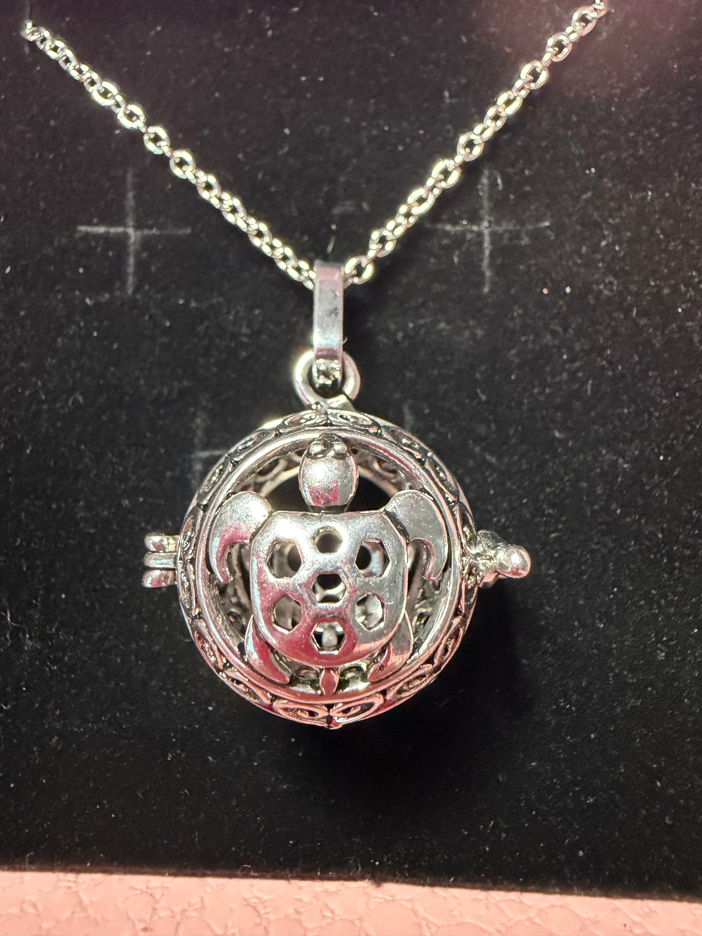Plated Edison Turtle Cage Pendant