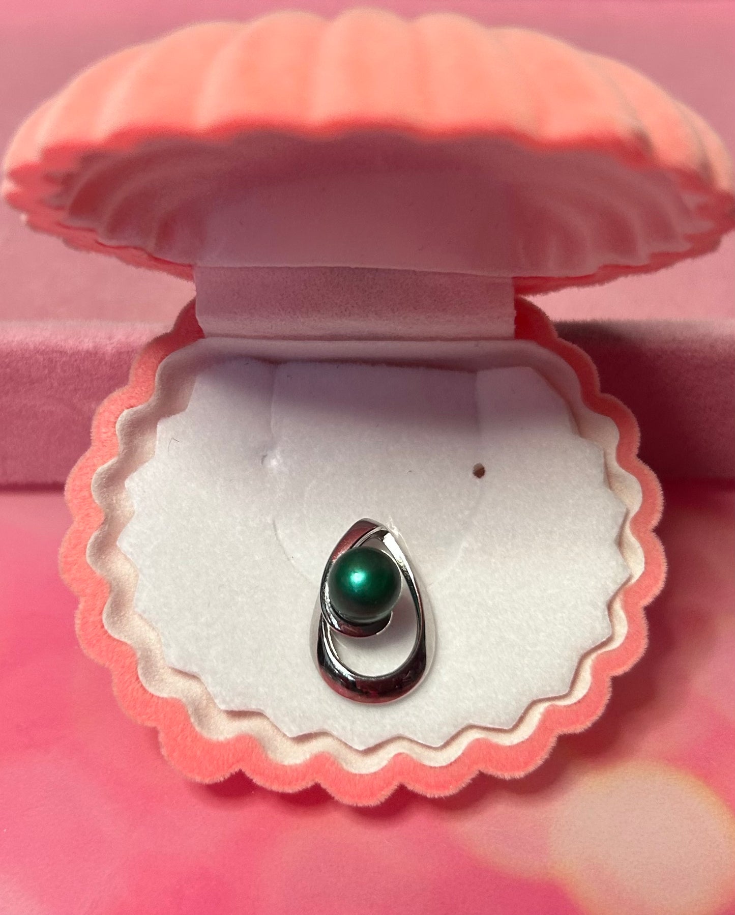 Sterling silver double drop pendant