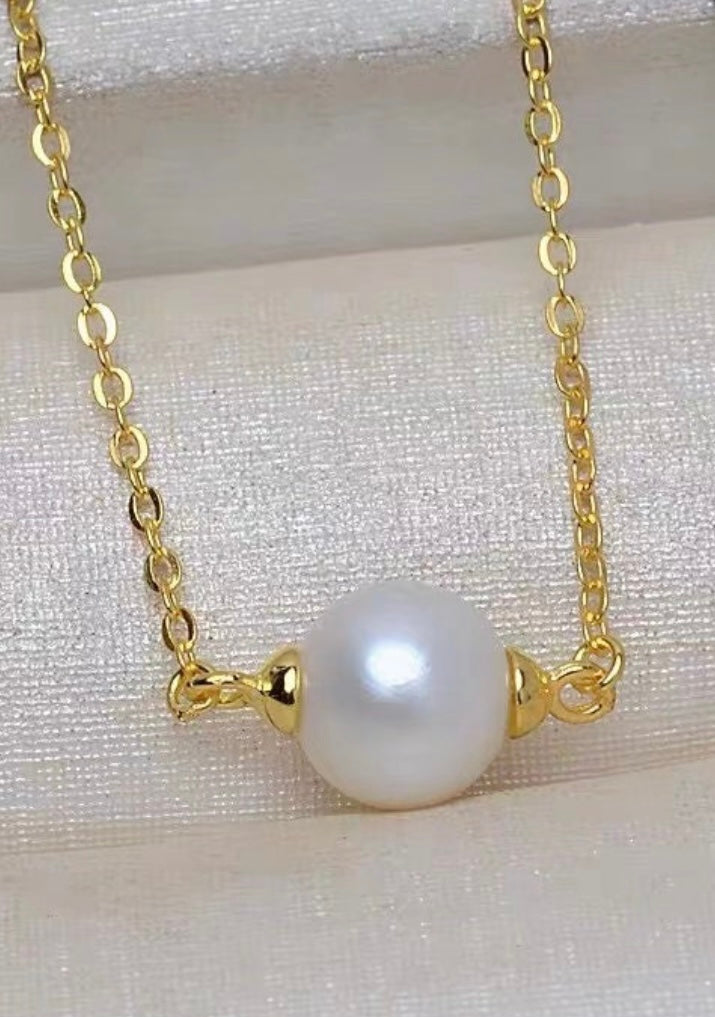 Sterling silver gold plated Edison suspended necklace