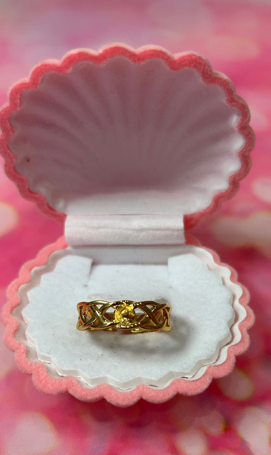 Sterling silver gold plated Kerry ring