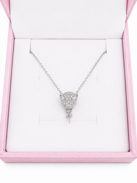 Sterling silver leopard pendant