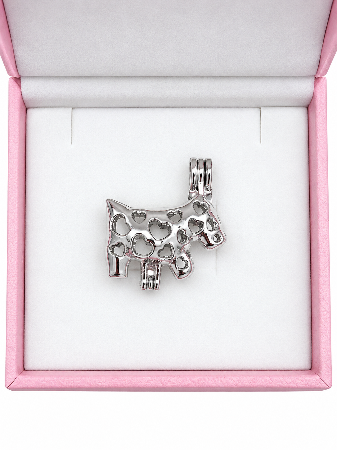 Silver plated Bessie Cage Pendant