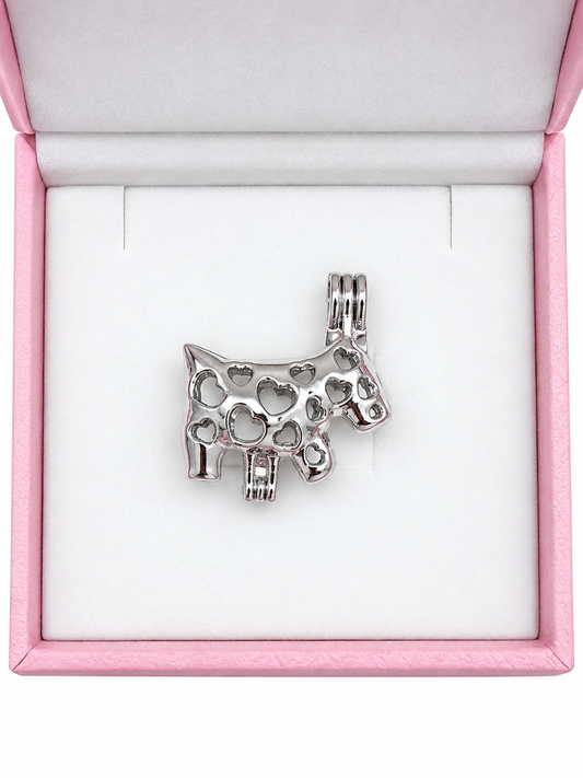 Silver plated Bessie Cage Pendant