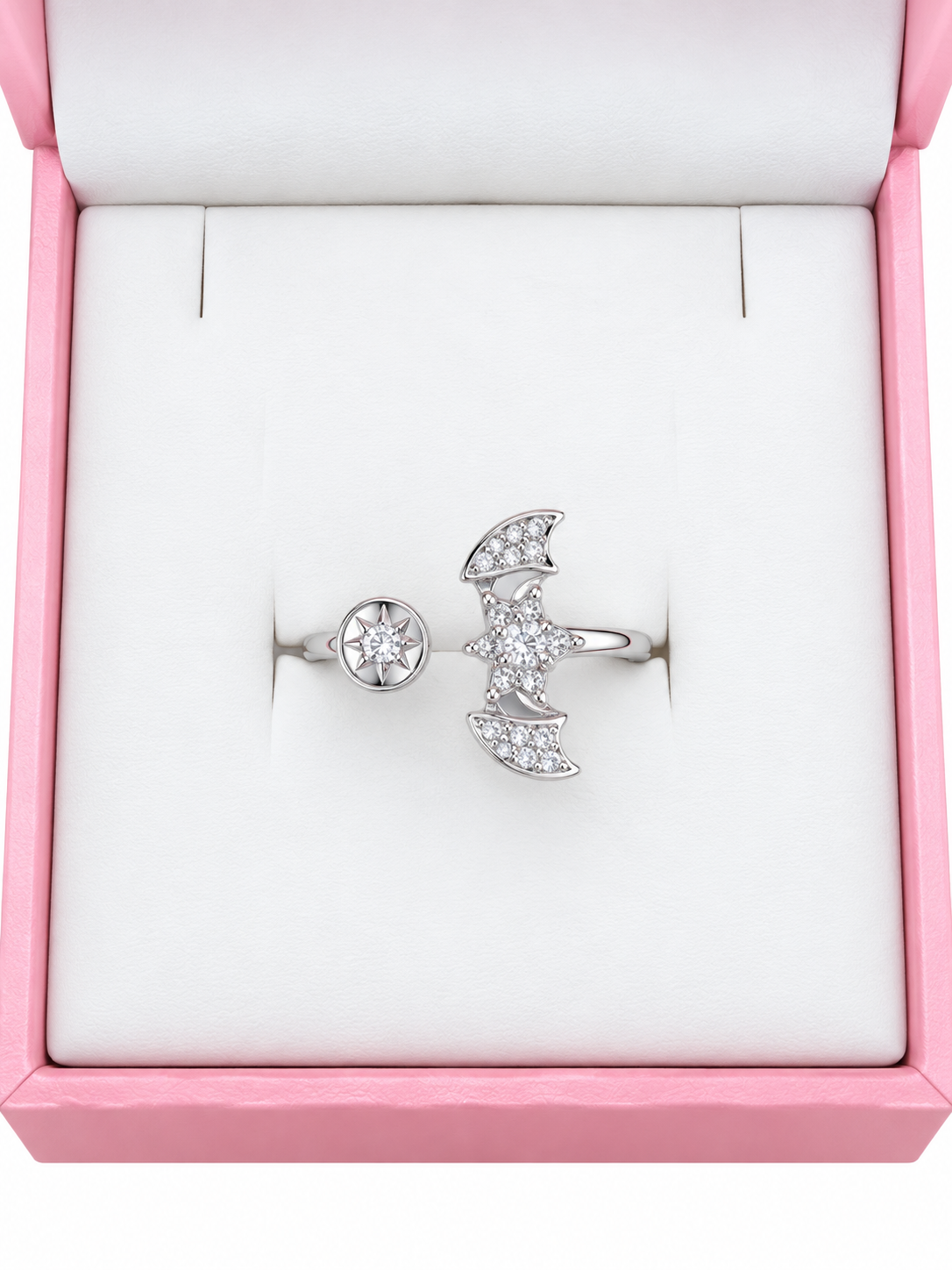 Sterling silver bat ring