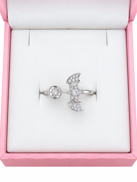 Sterling silver bat ring