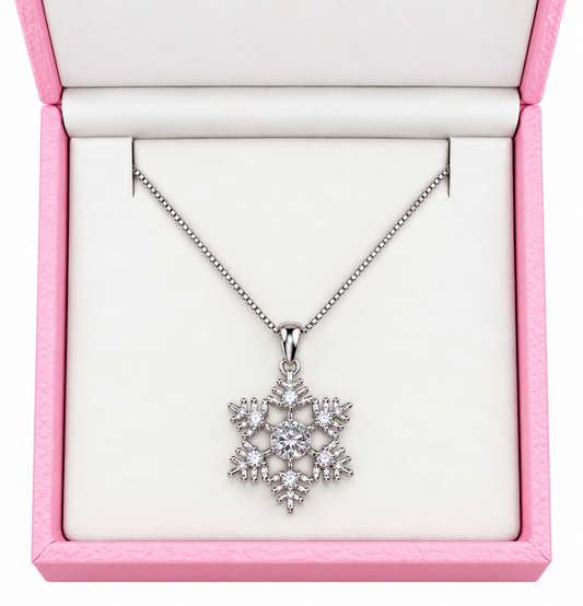 Sterling silver cubic zirconia snowflake mount