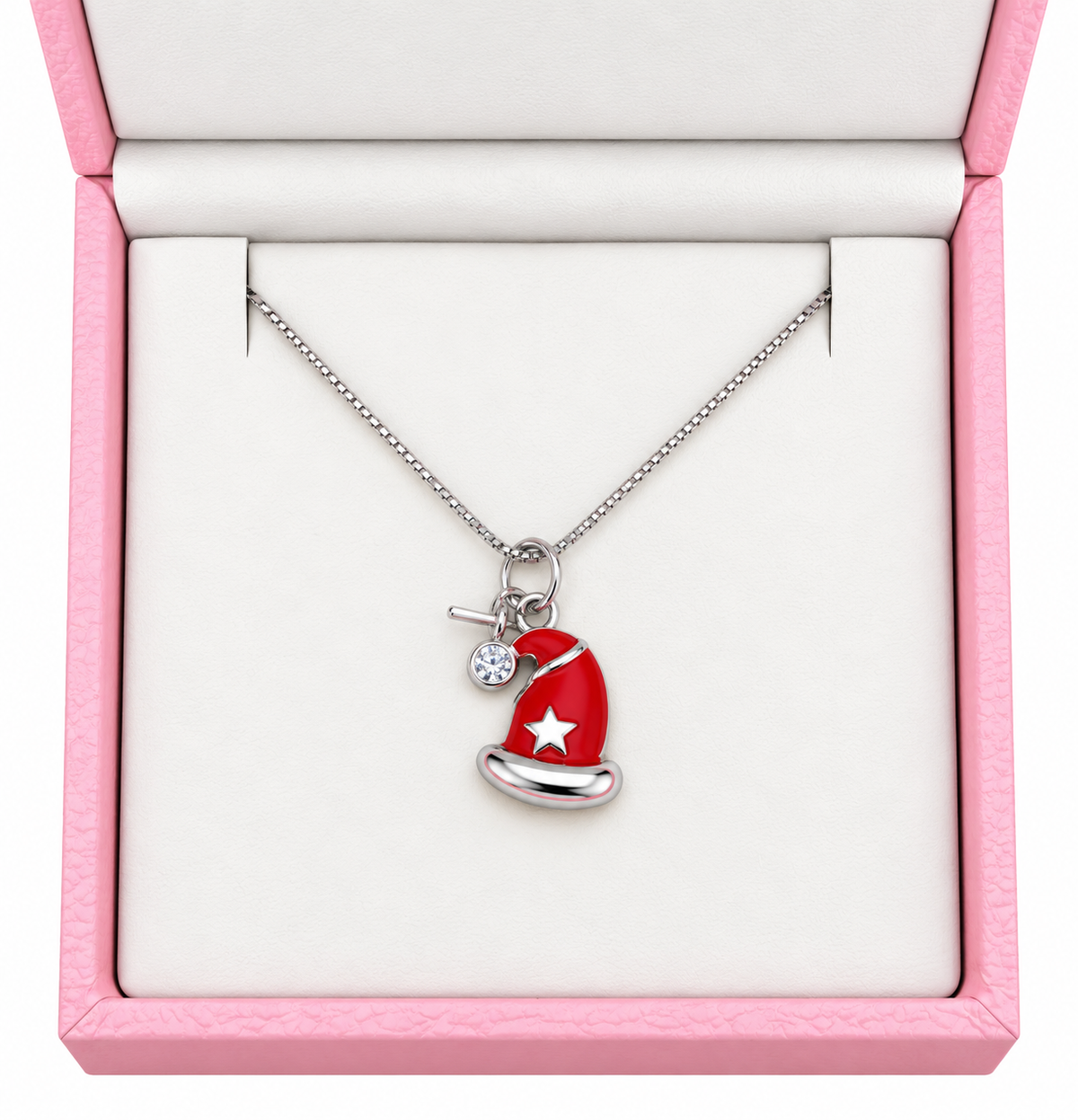 Sterling silver Santa hat pendant