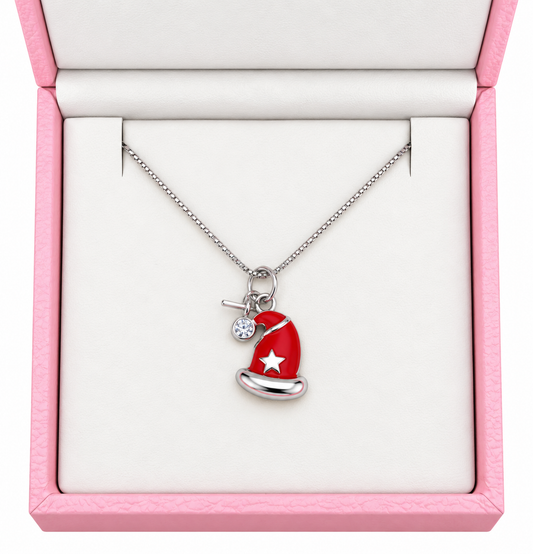 Sterling silver Santa hat pendant