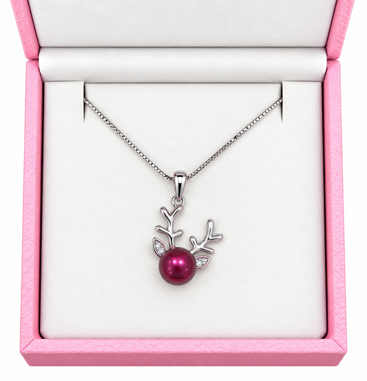 Sterling silver reindeer pendant