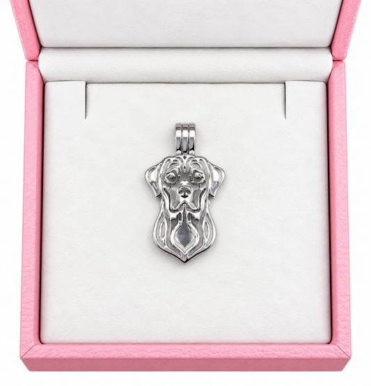 Plated Dog cage pendant