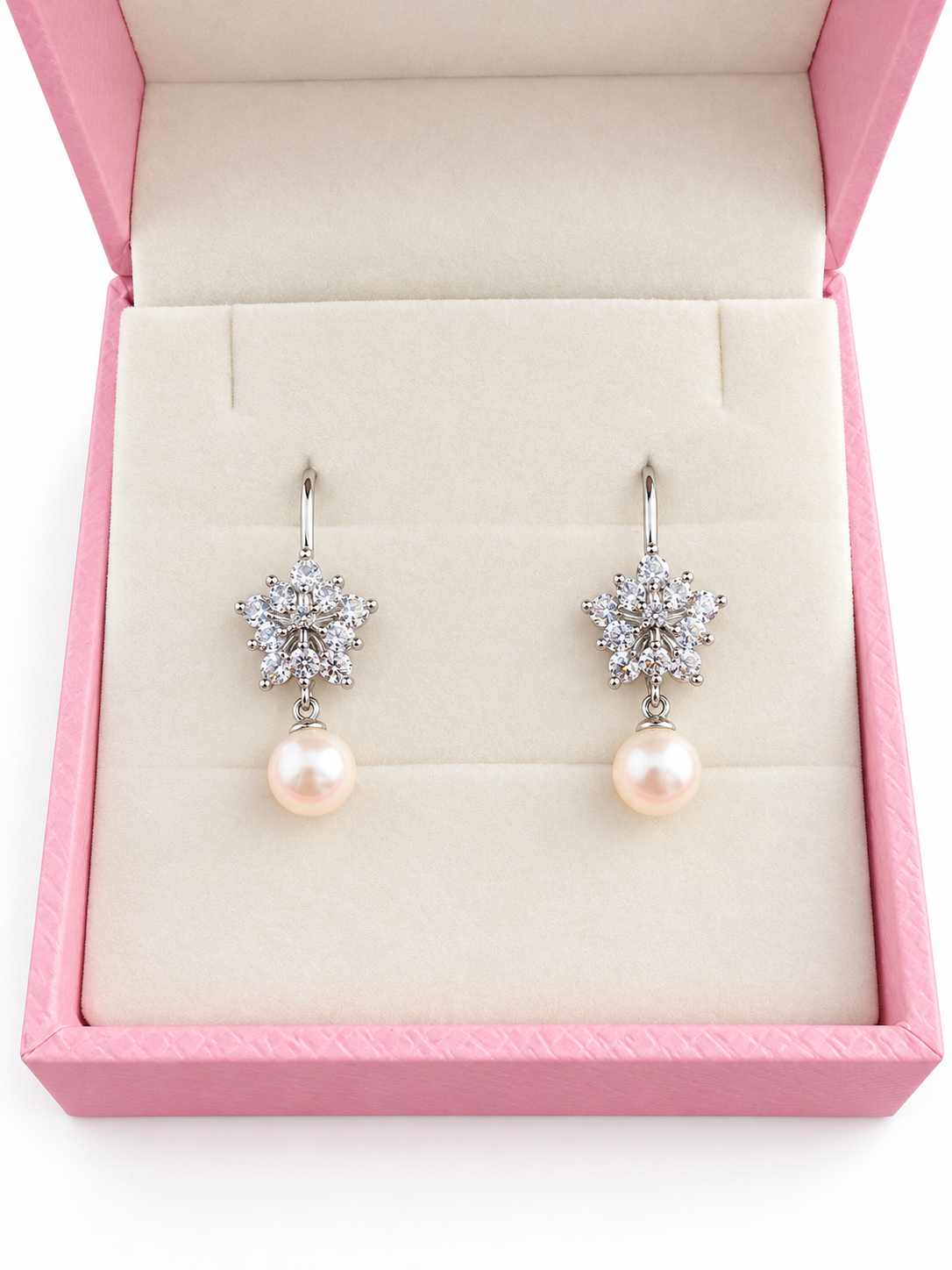 144 Sterling silver snowflake earrings
