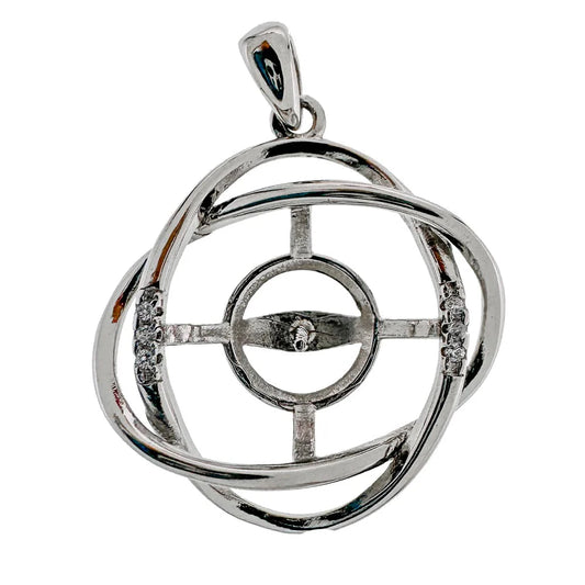Sterling silver Edison pearl mount