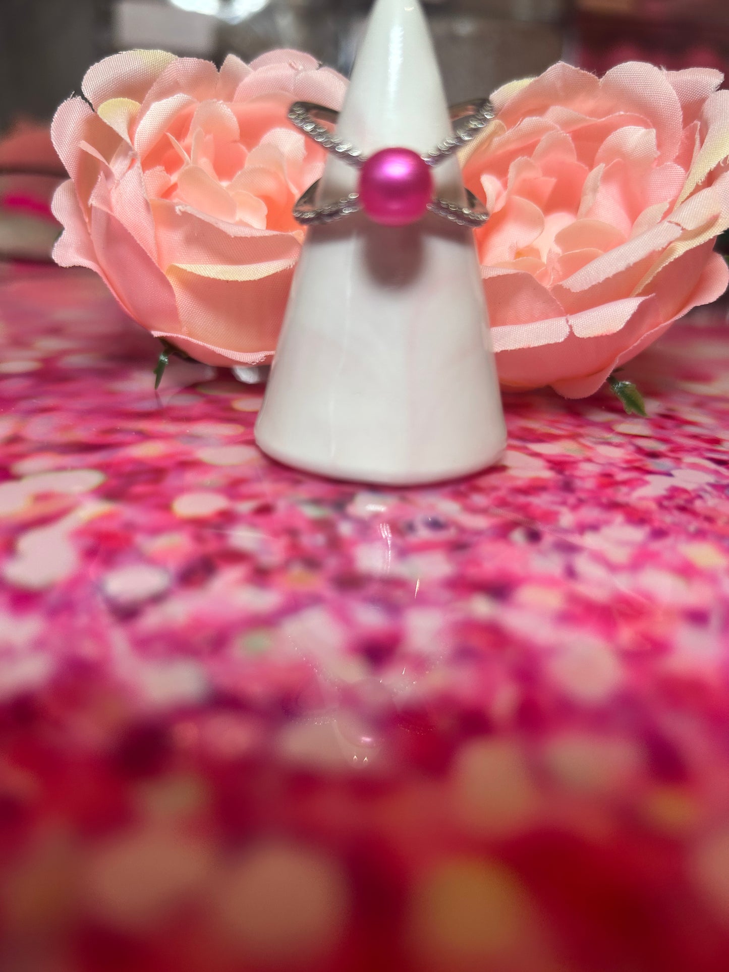 Gorgeous silver plated adjustable cz forever ring