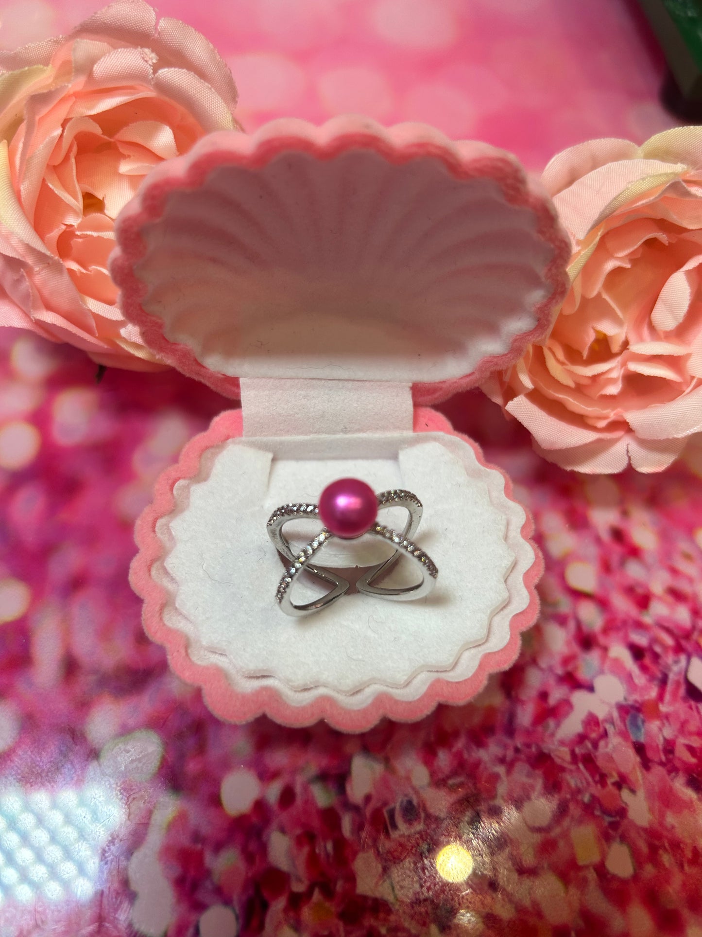 Gorgeous silver plated adjustable cz forever ring