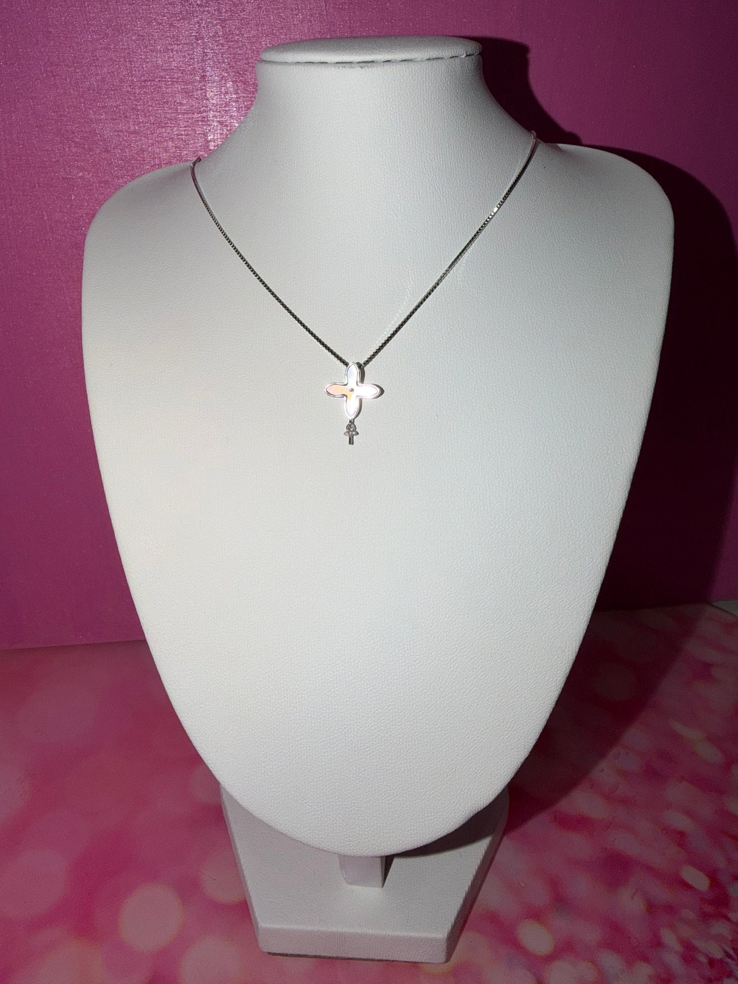 Pearl cross necklace