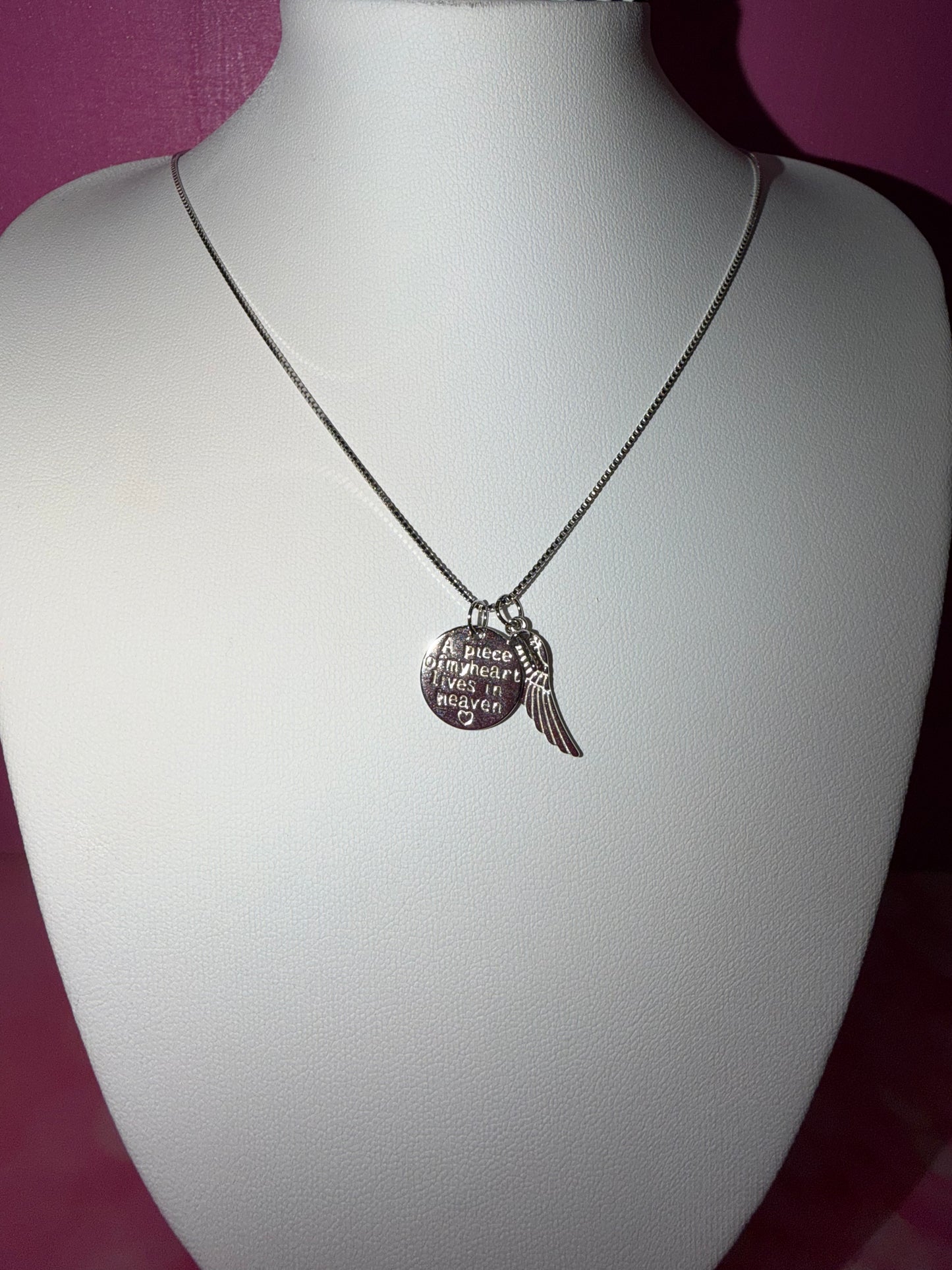 A Piece Of My Heart Lives in Heaven pendant