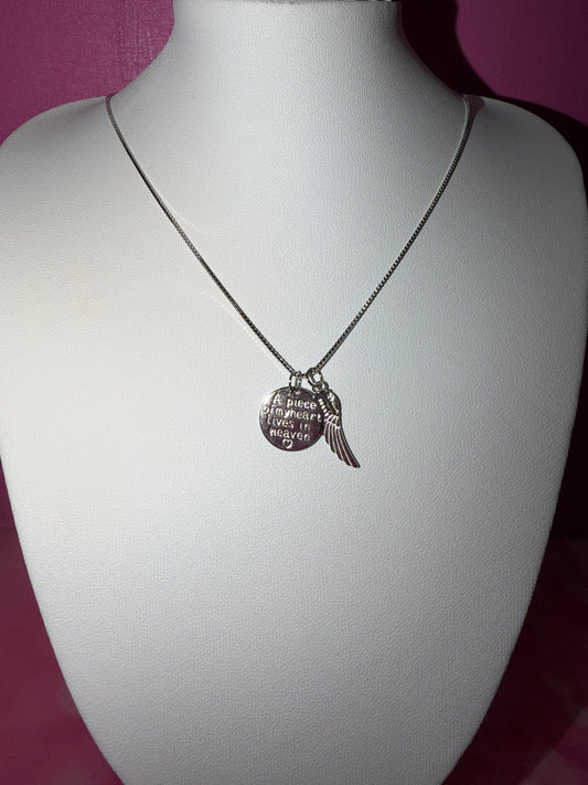 A Piece Of My Heart Lives in Heaven pendant
