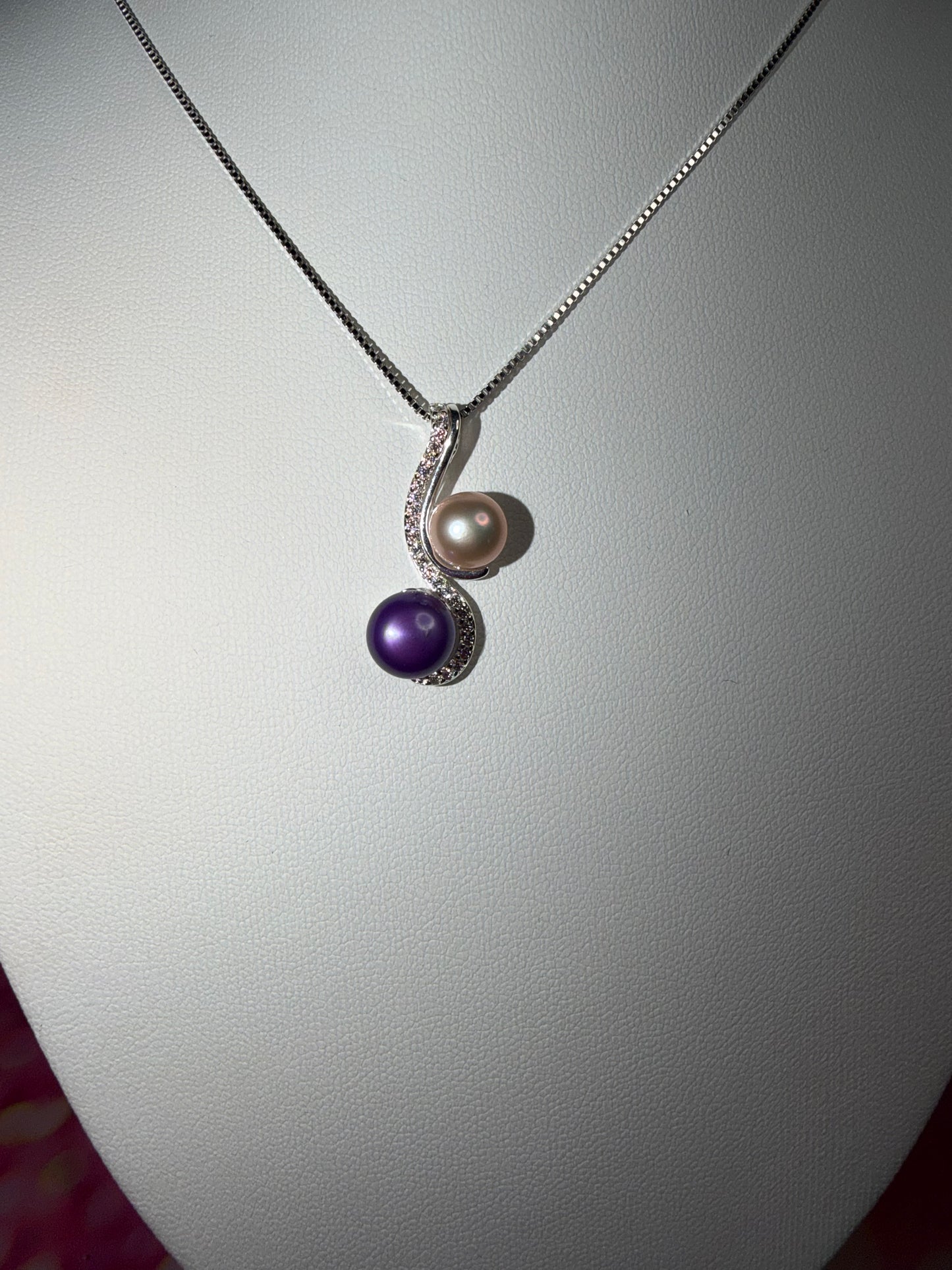 Sterling silver two part pendant