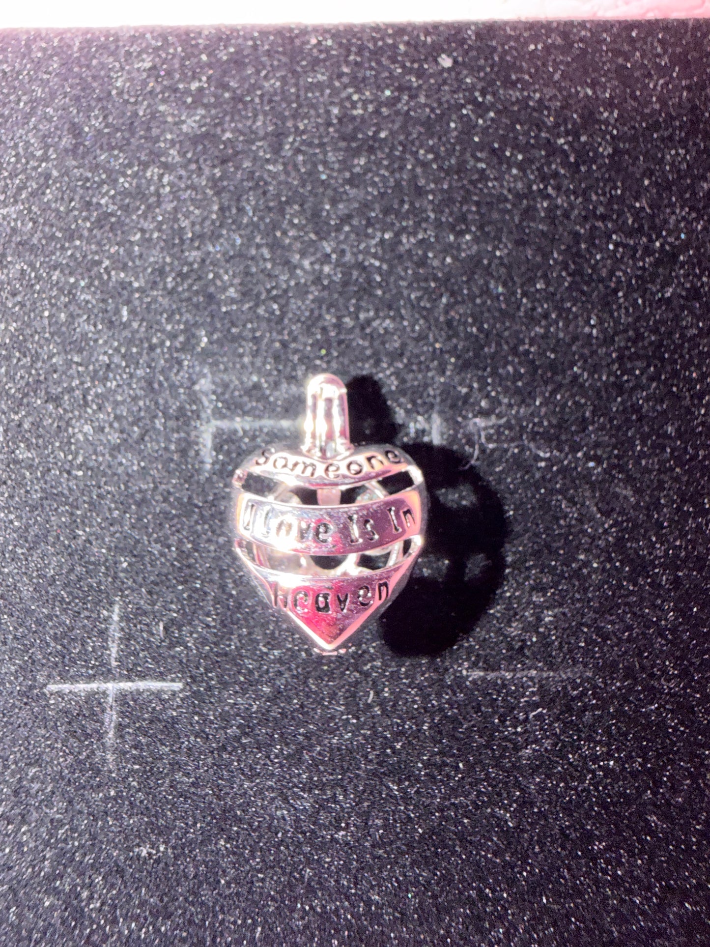 Sterling silver “someone I love is in heaven” cage pendant