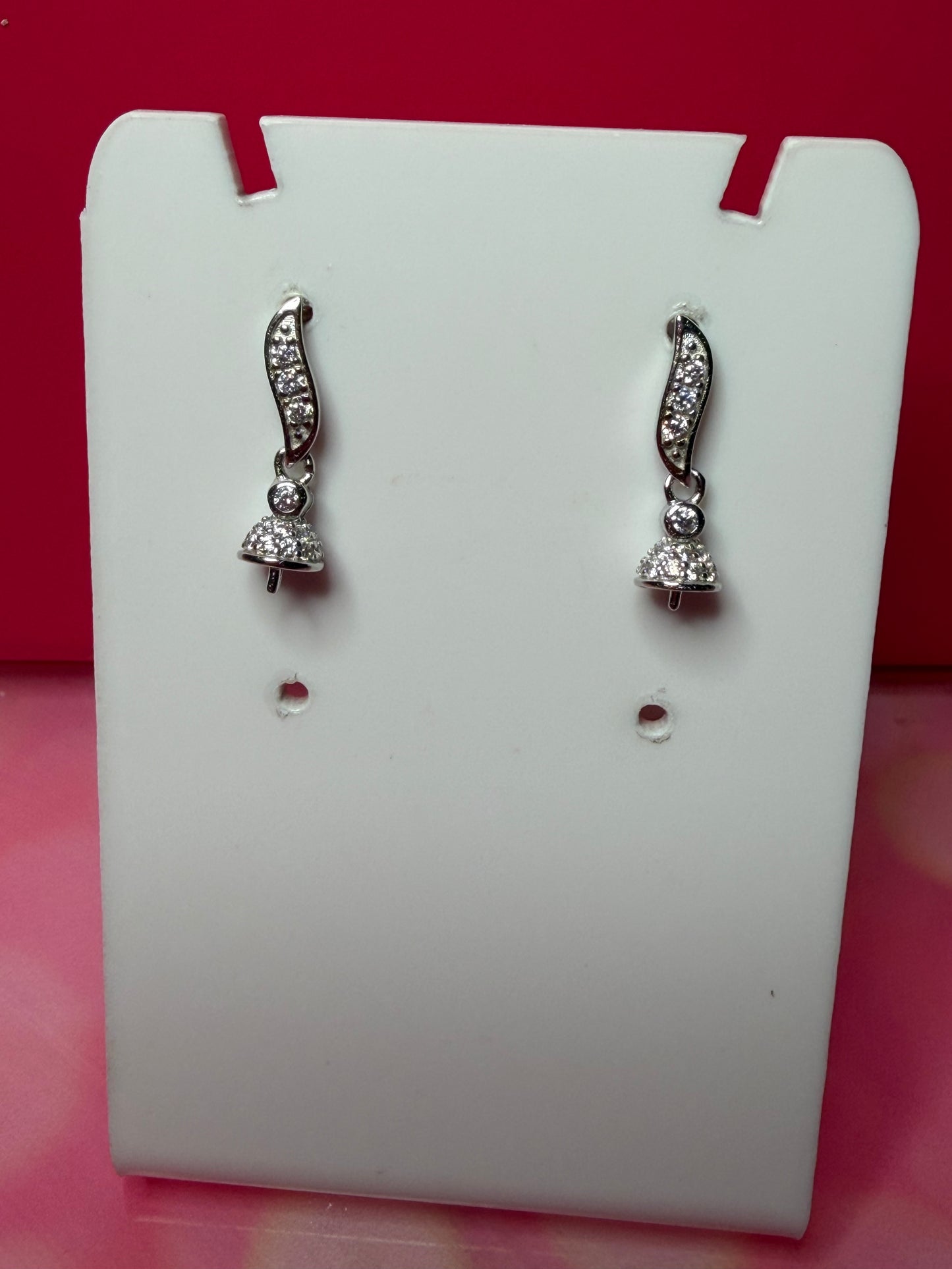 Sterling silver sparkle drop earrings