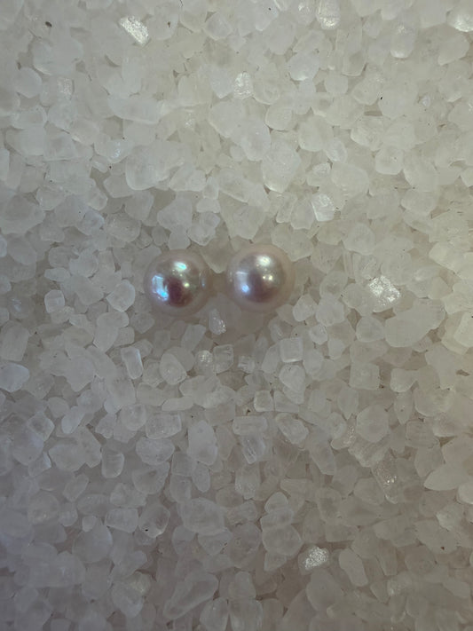 Sterling silver classic Edison simple stud earrings