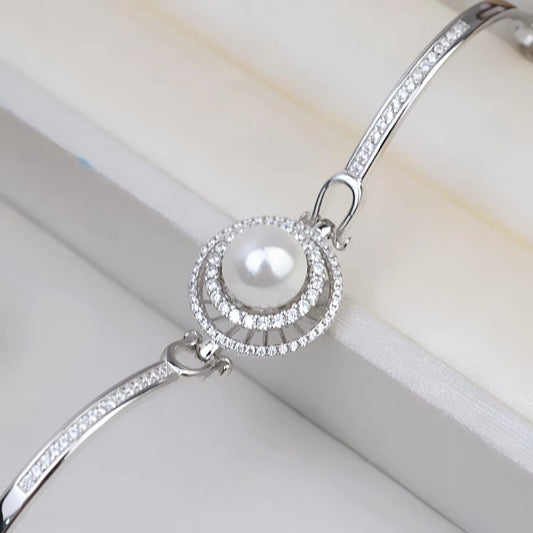 Sterling silver adjustable spinner bracelet