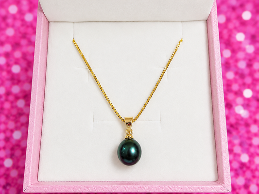 Sterling silver gold plated simple pearl drop