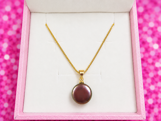Sterling silver gold plated simple coin drop