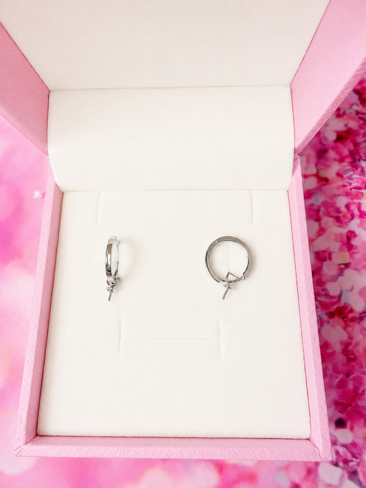 Sterling silver plain huggie earrings