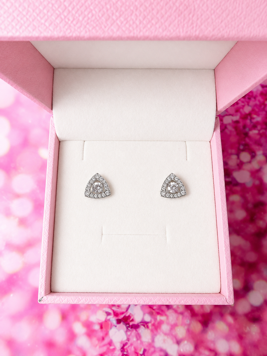 Sterling silver cubic zirconia earrings